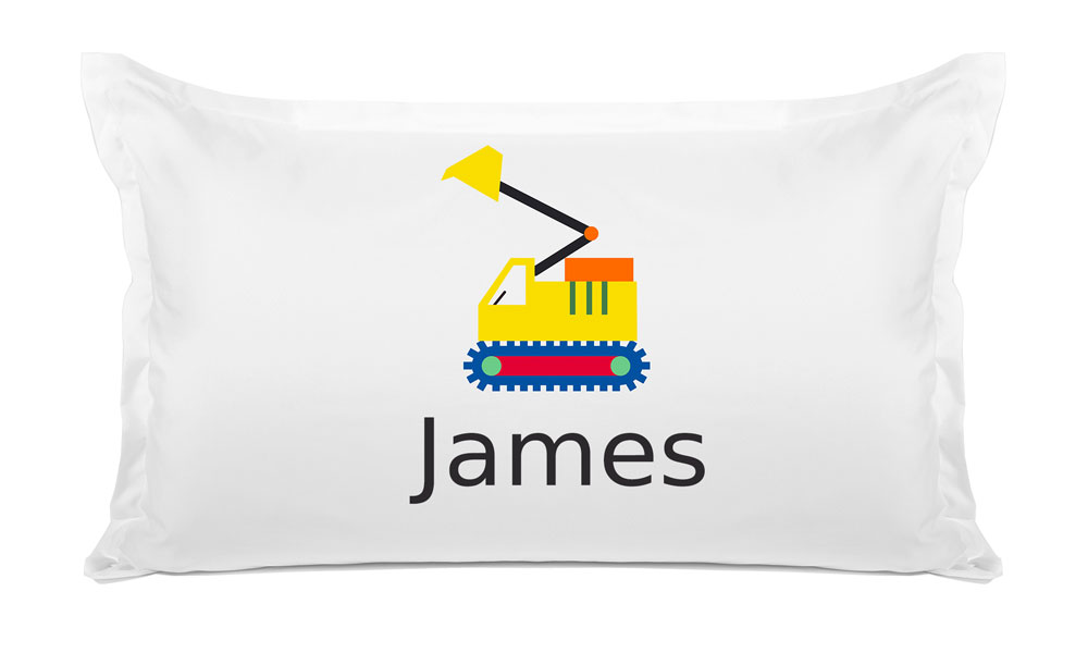 Bulldozer - Personalized Kids Pillowcase Collection
