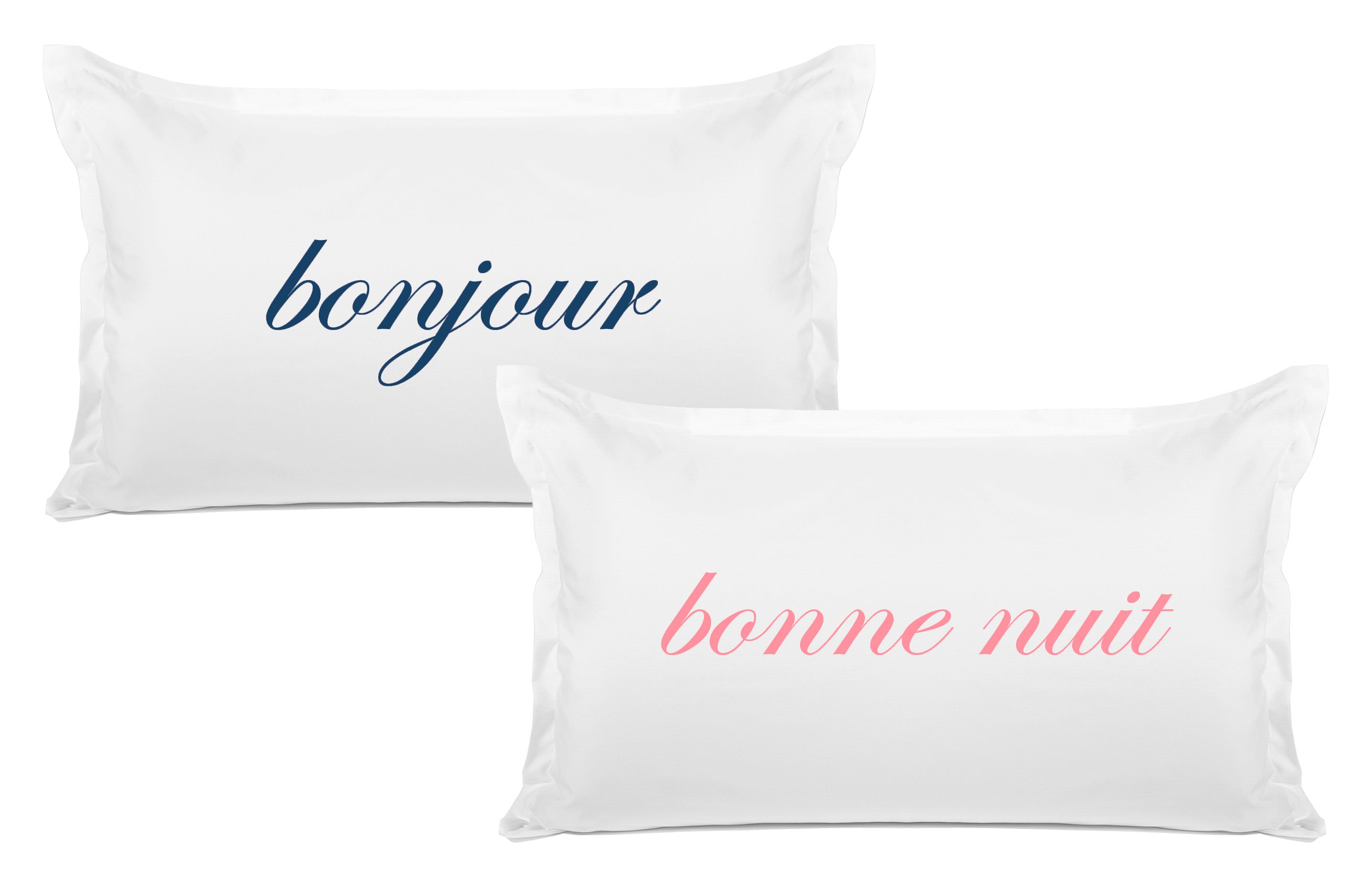 Bonjour, Bonne Nuit - His & Hers Pillowcase Collection-Di Lewis