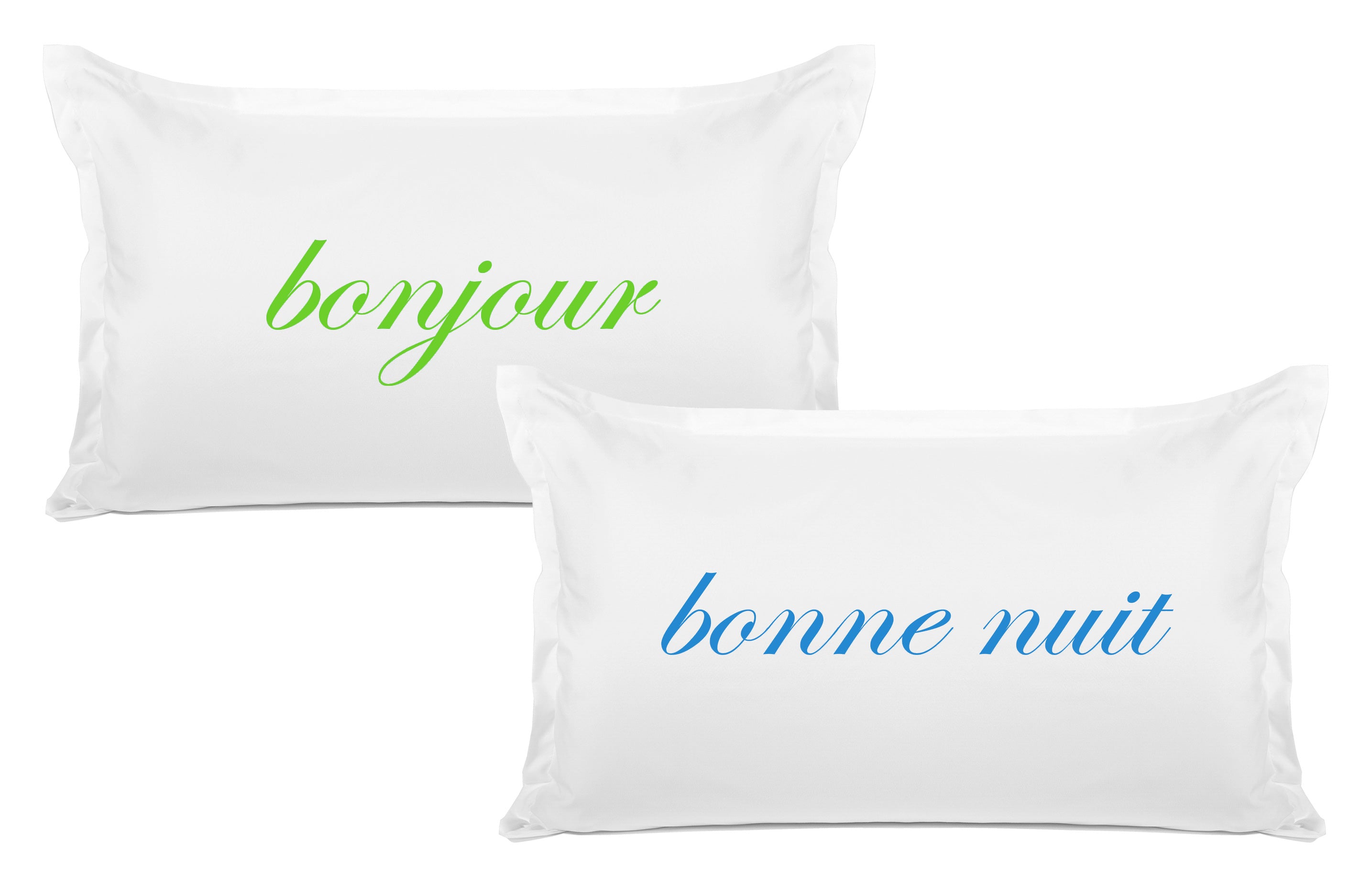 Bonjour, Bonne Nuit - His & Hers Pillowcase Collection-Di Lewis