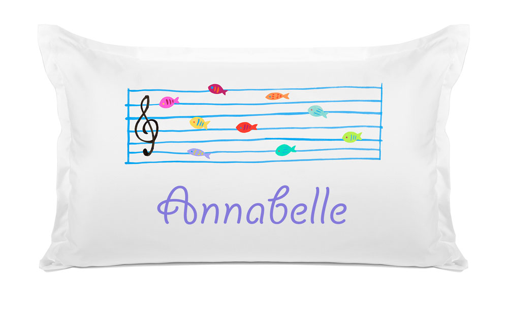 Musical Fish Notes - Personalized Kids Pillowcase Collection