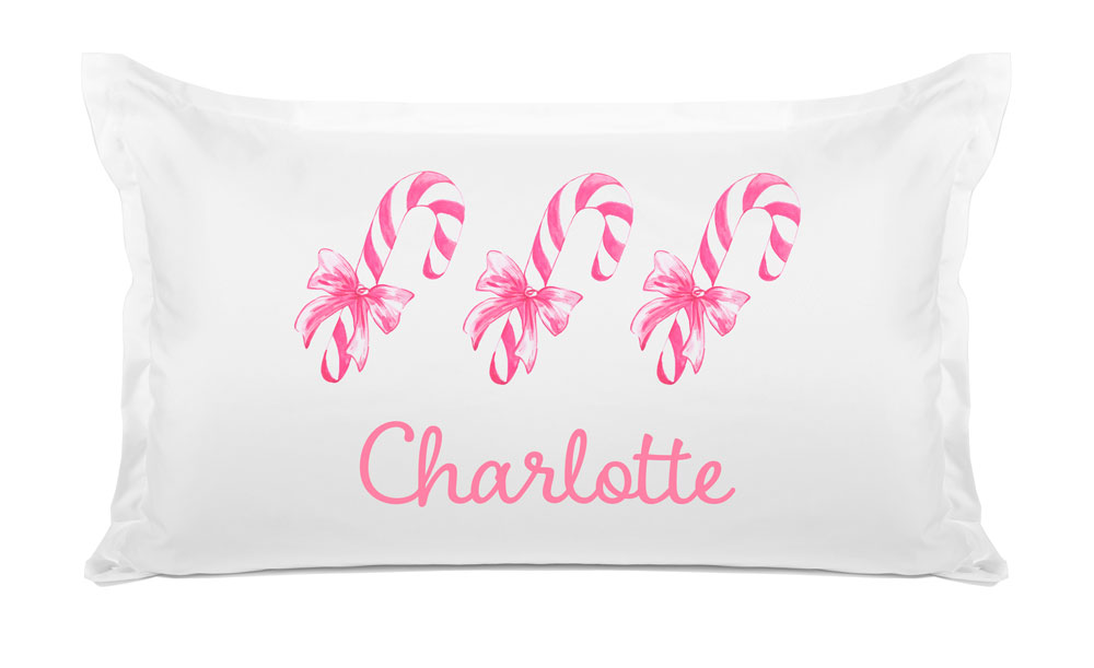 Christmas Candy Canes - Kids Personalized Pillowcase Collection