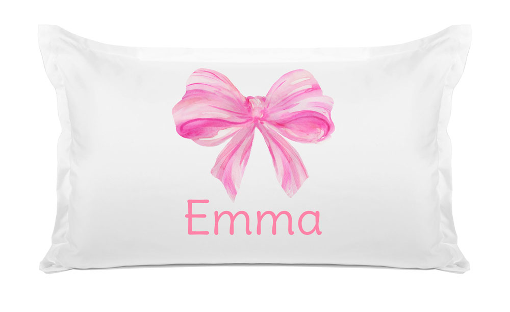 Pink Bow - Personalized Kids Pillowcase Collection