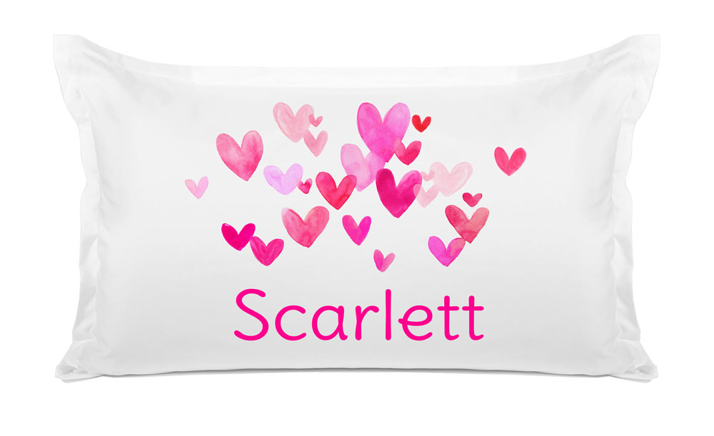 Small Pink Hearts - Personalized Kids Pillowcase Collection