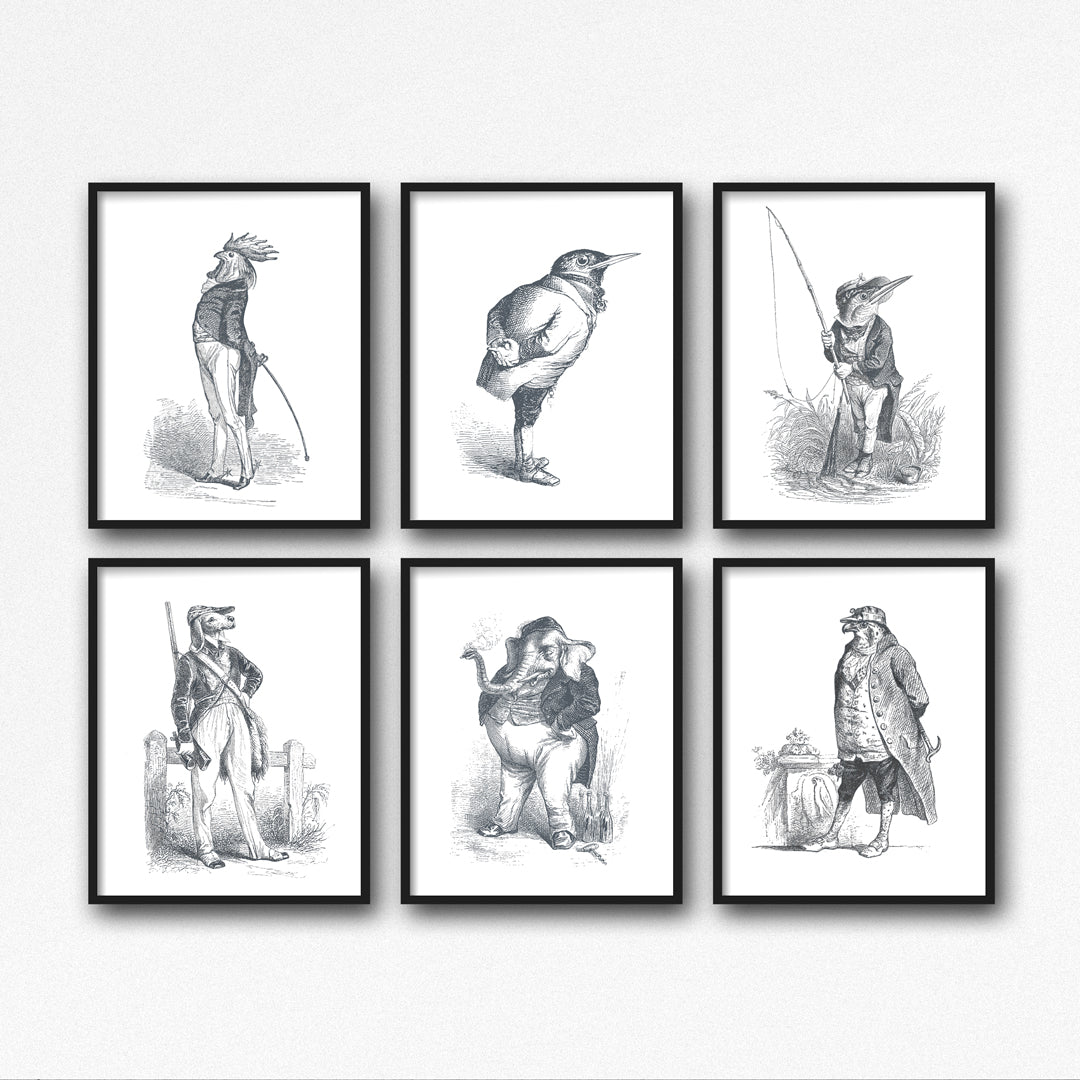 The Proud Cock Art Print - Animal Illustrations Wall Art Collection-Di Lewis