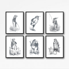 The Hunter Art Print - Animal Illustrations Wall Art Collection-Di Lewis
