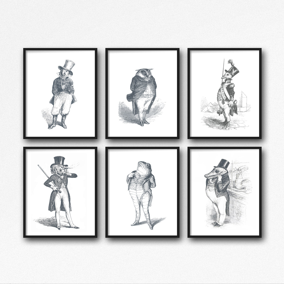 The Three Star Sergeant Art Print - Animal Illustrations Wall Art Collection-Di Lewis