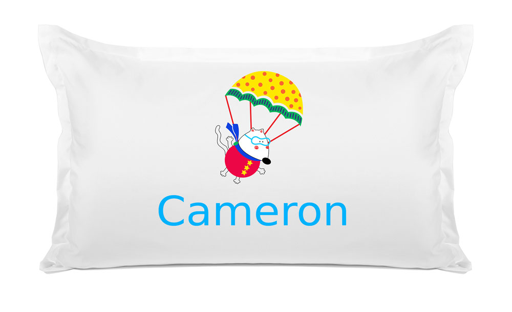 Colorful Parachute Mouse - Personalized Kids Pillowcase Collection