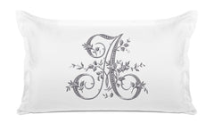 Vintage French Monogram Letter A Pillowcase