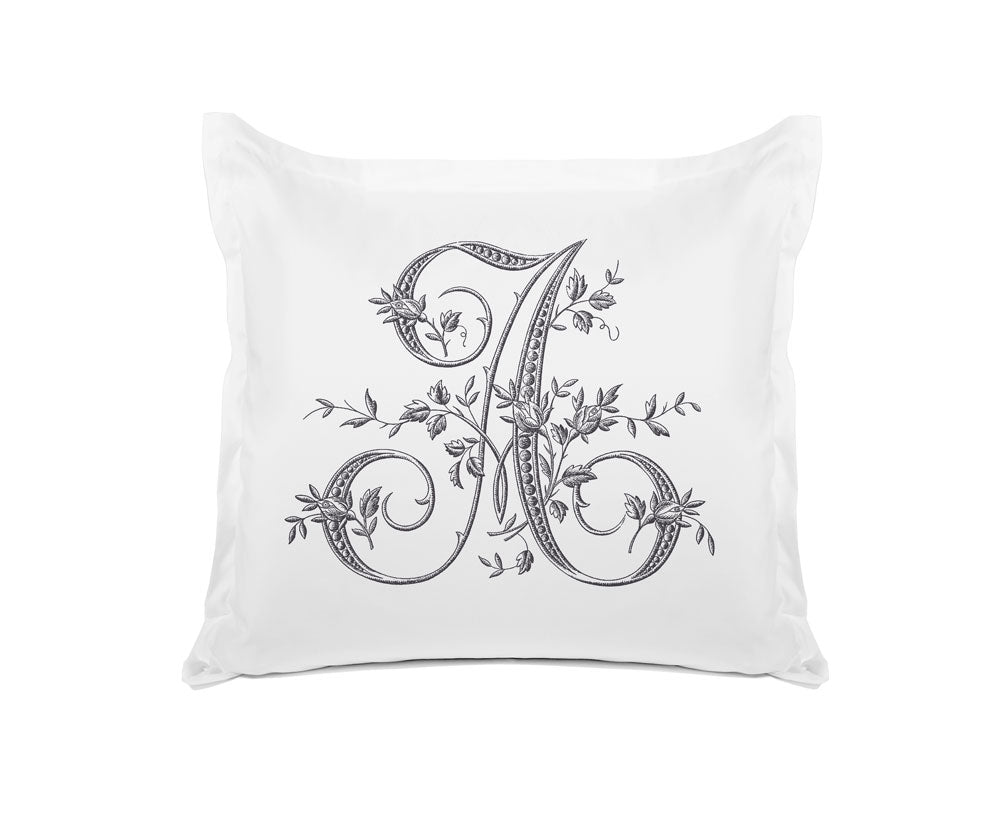 Vintage French Monogram Letter A Pillowcase