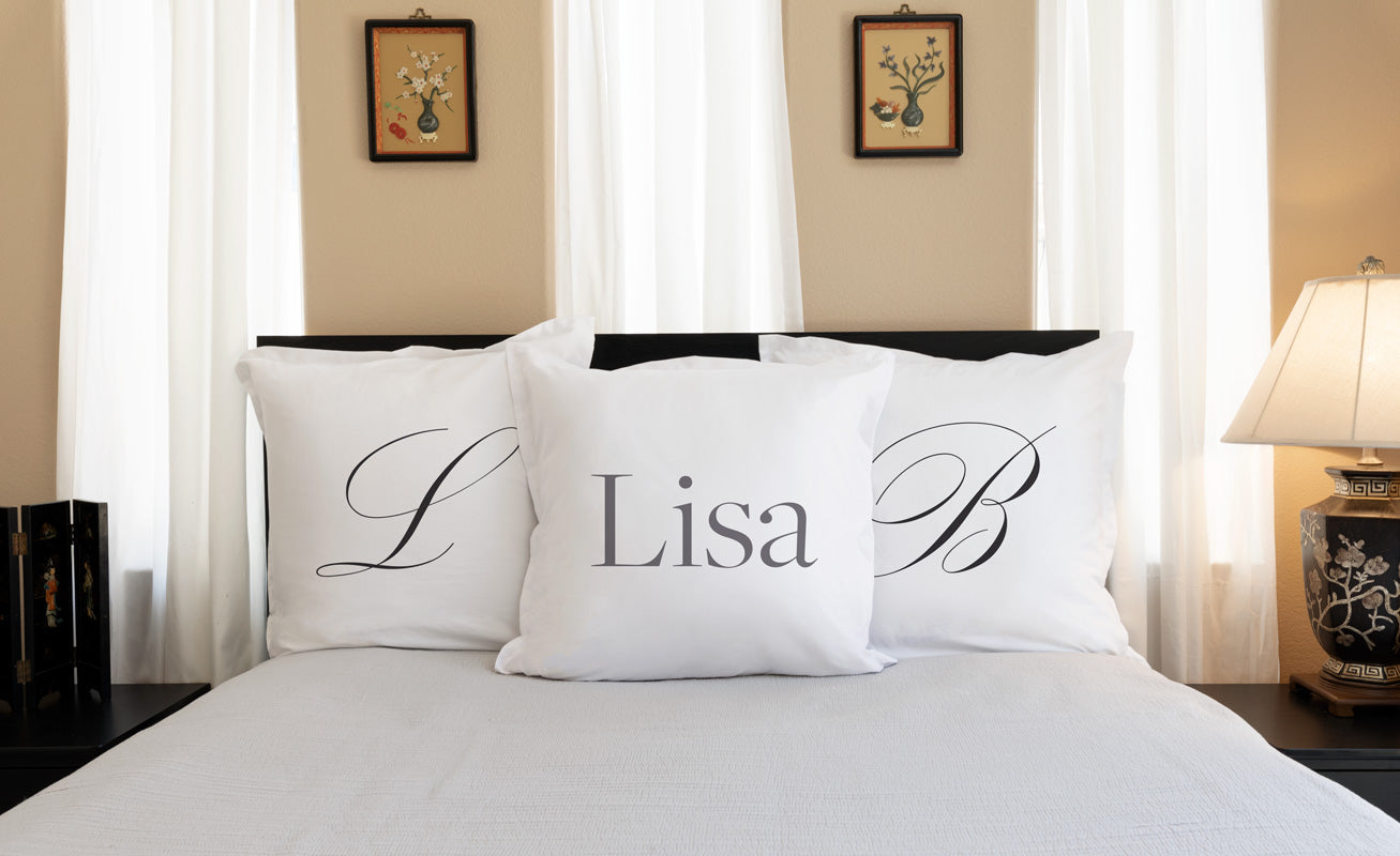 Elegant (Monogram) - Personalized Pillowcase Collection-Di Lewis