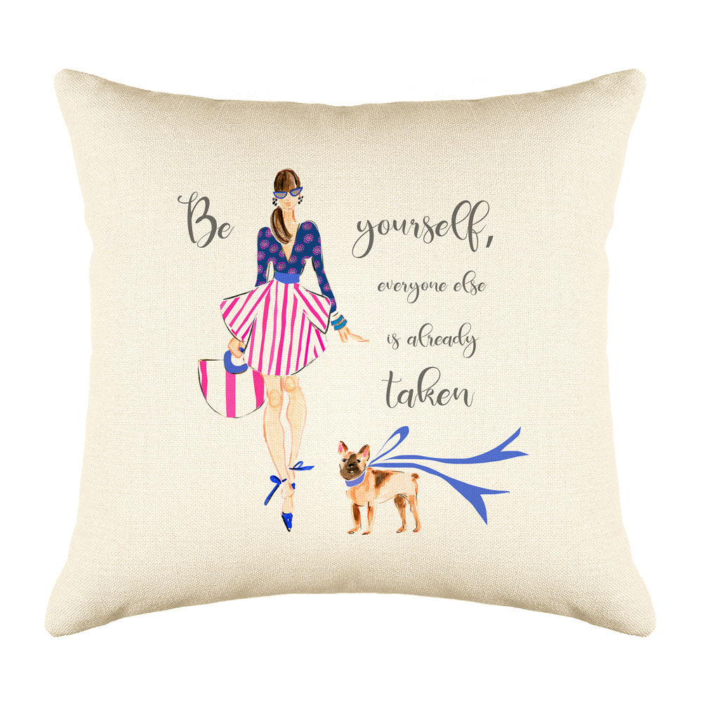 All About Me Throw Pillow Cover - Fashion Illustrations Throw Pillow Cover Collection-Di Lewis