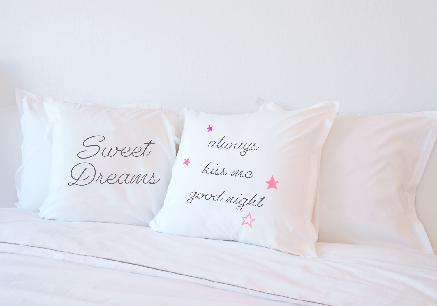 Always Kiss Me Goodnight - Inspirational Quotes Pillowcase Collection-Di Lewis