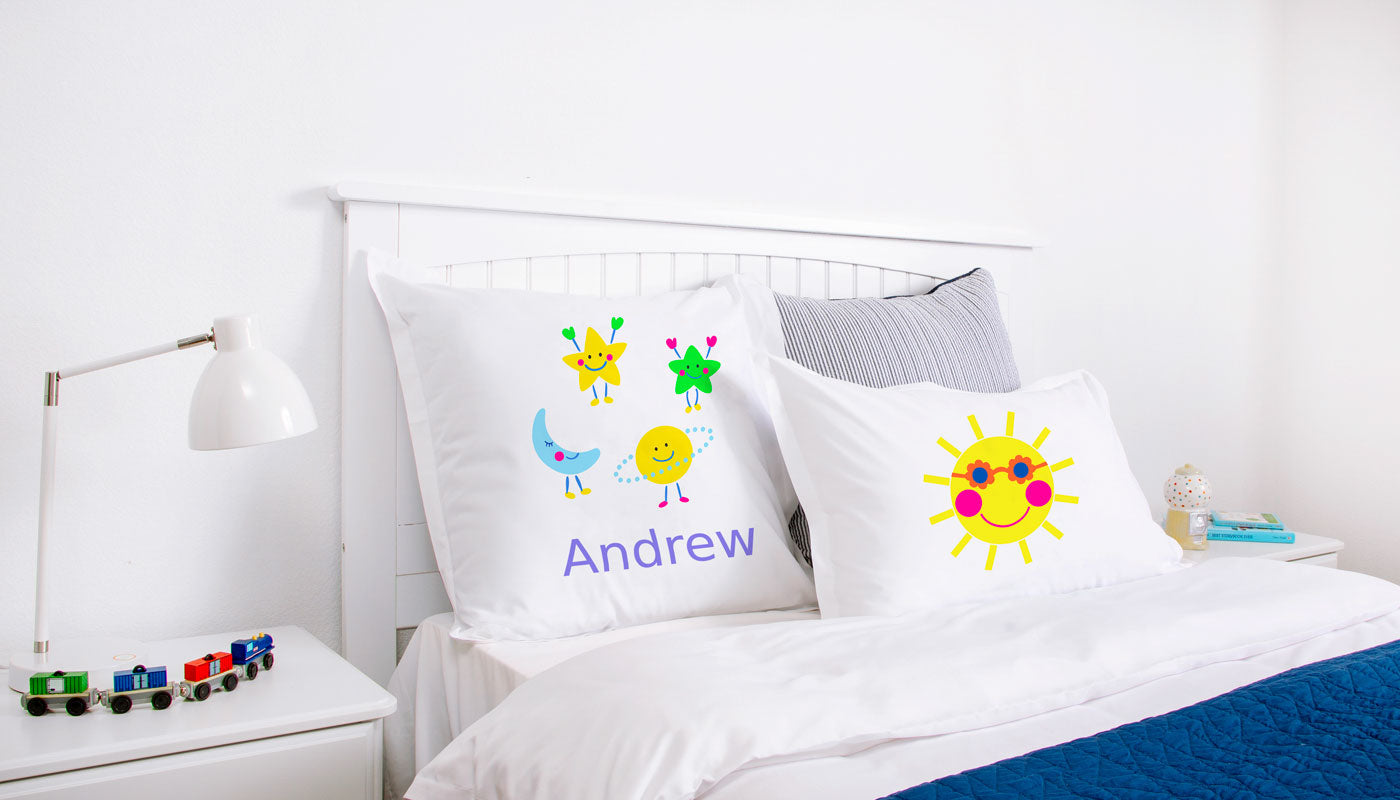 Astro Moon Stars - Personalized Kids Pillowcase Collection