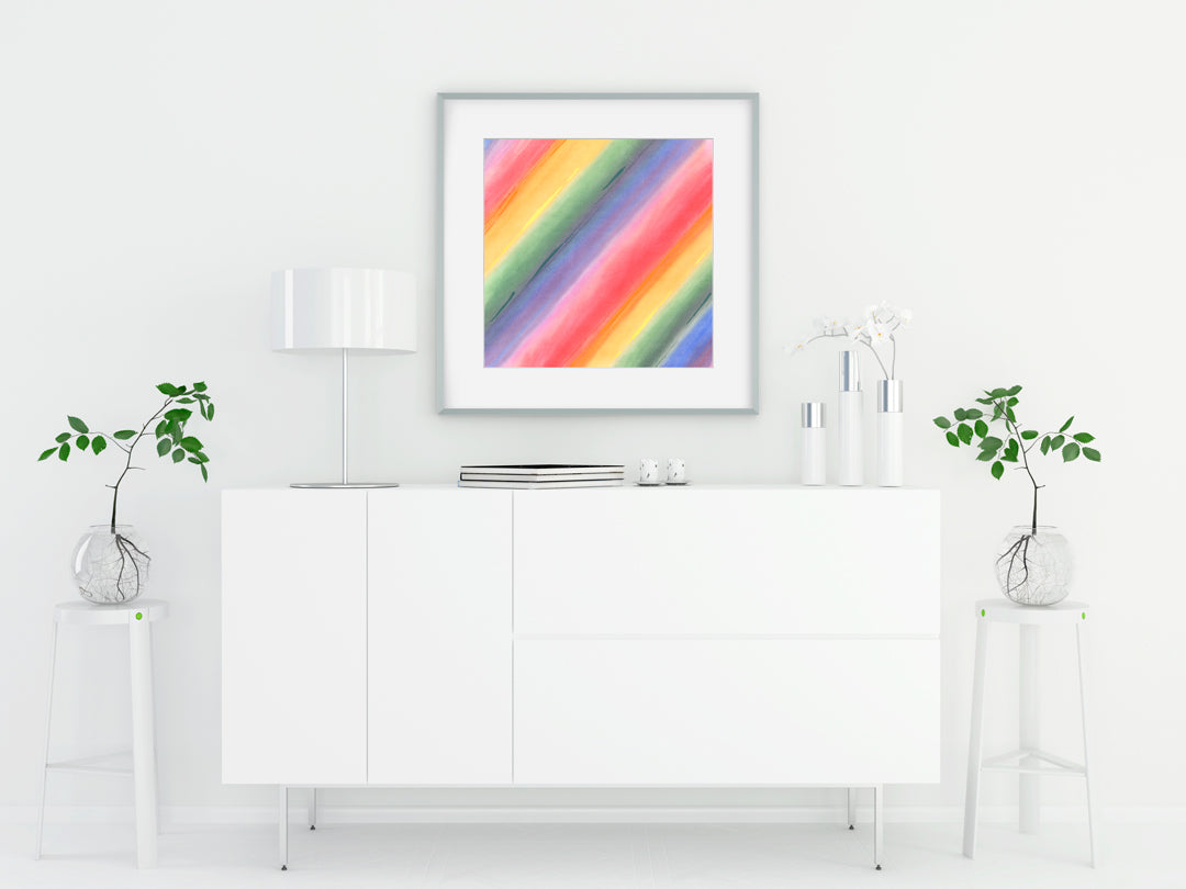 Aurora Multi Art Print - Abstract Art Wall Decor Collection-Di Lewis