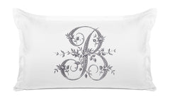 Vintage French Monogram Letter B Pillowcase