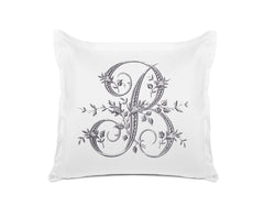 Vintage French Monogram Letter B Pillowcase