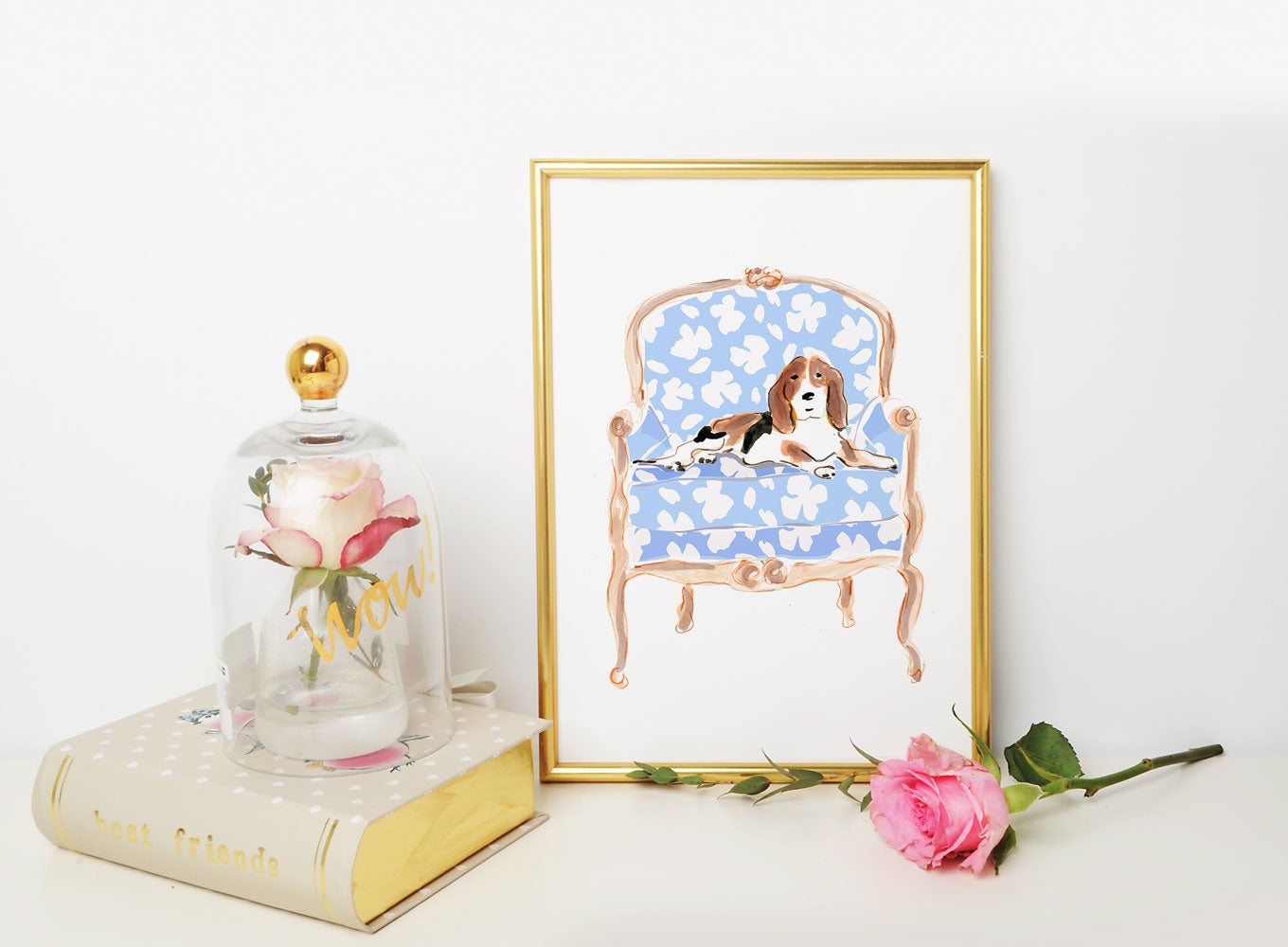 Bailey The Beagle Art Print - Dog Illustrations Wall Art Collection-Di Lewis