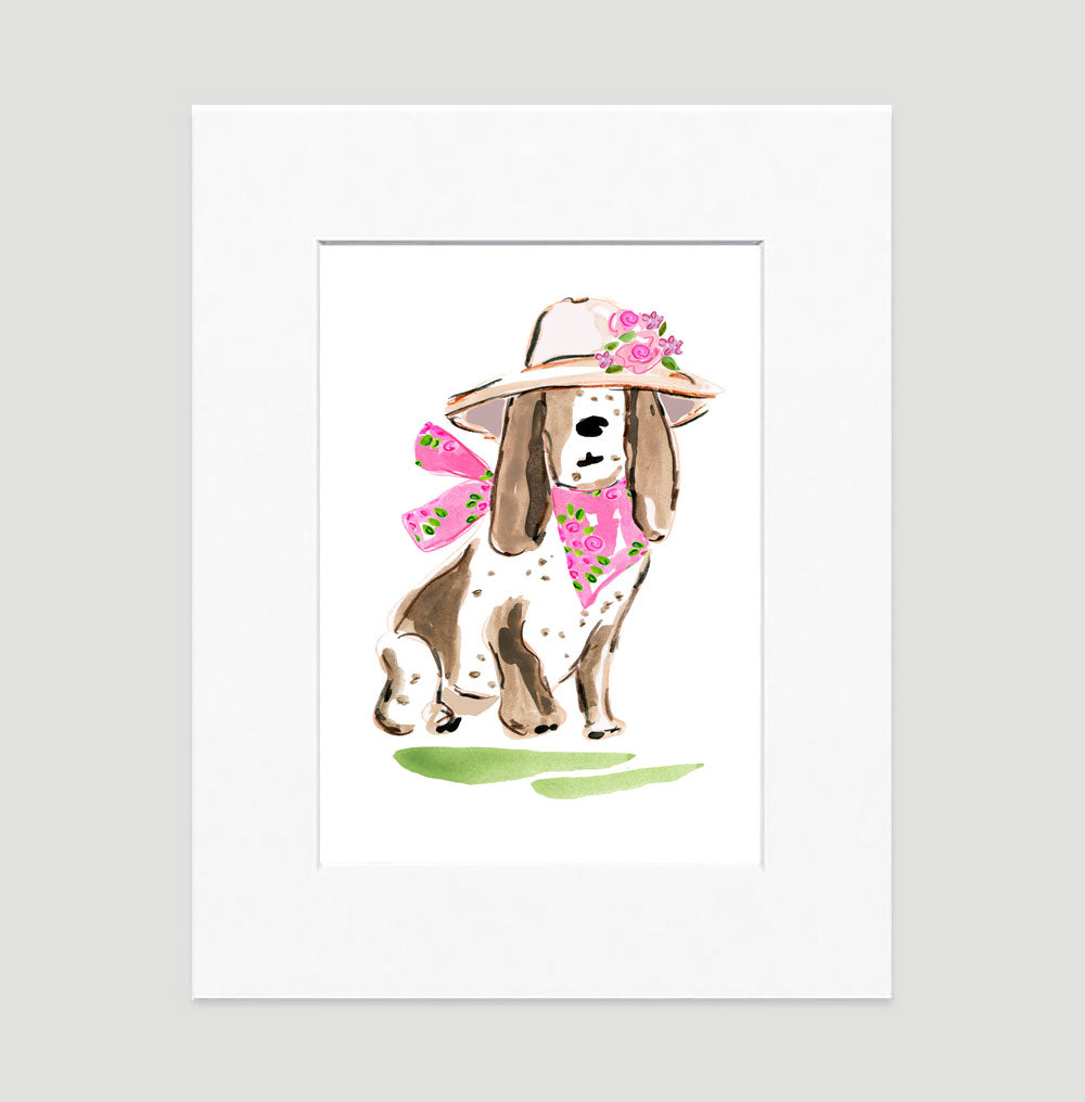 Betsy Bassett Art Print - Dog Illustrations Wall Art Collection-Di Lewis