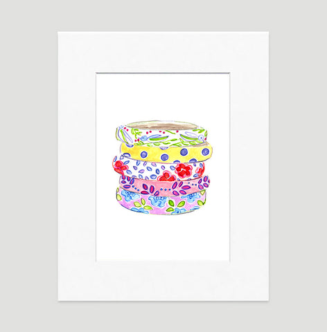 Beach Bangles Art Print - Fashion Illustration Wall Art Collection-Di Lewis