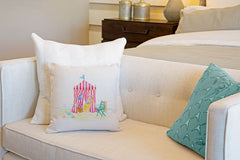 Beach Tent Throw Pillow Cover - Coastal Designs Throw Pillow Cover Collection-Di Lewis