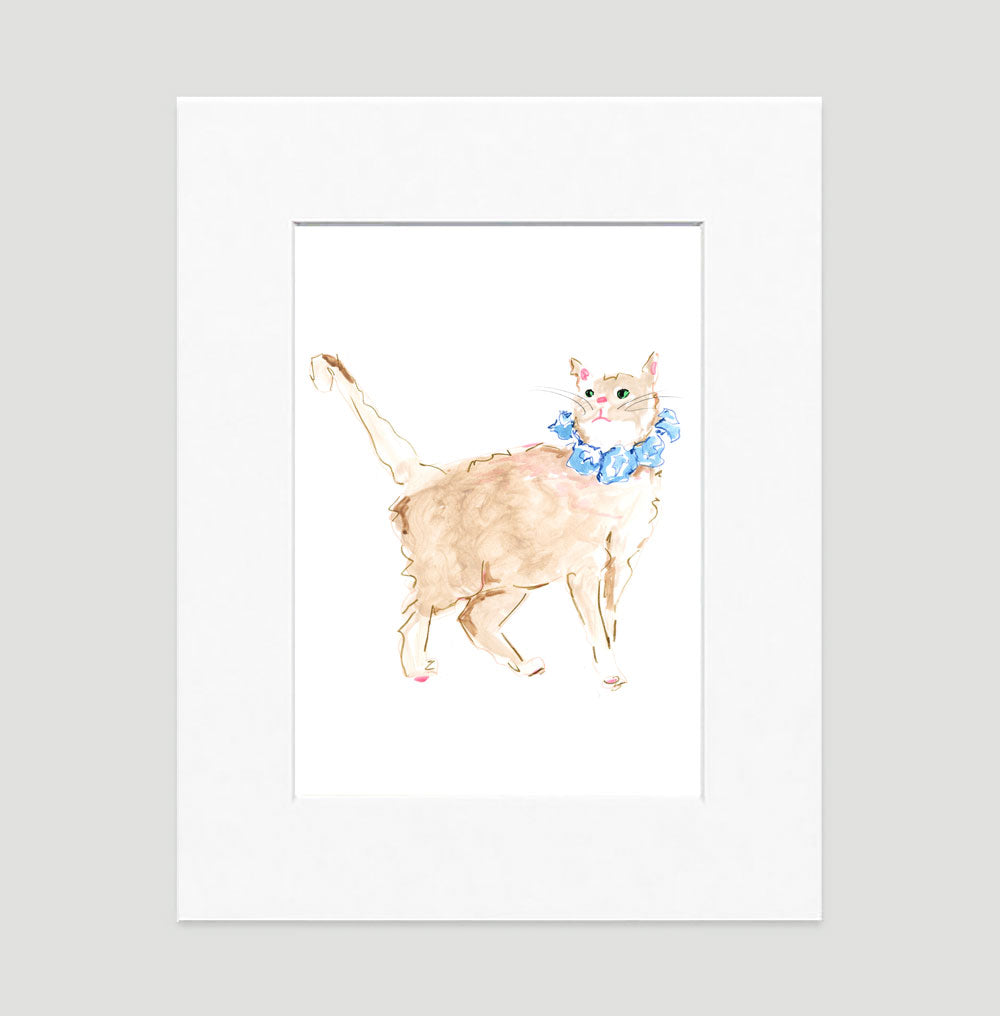 Orange Cat Art Print - Cat Illustrations Wall Art Collection Orange Cat Art Print - Cat Illustrations Wall Art Collection-Di Lewis