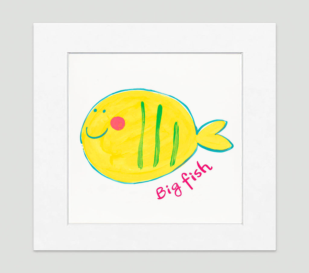 Big Fish Art Print - Kids Wall Art Collection Big Fish Art Print - Kids Wall Art Collection-Di Lewis