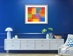 Zigzag Multi Art Print - Abstract Art Wall Decor Collection-Di Lewis