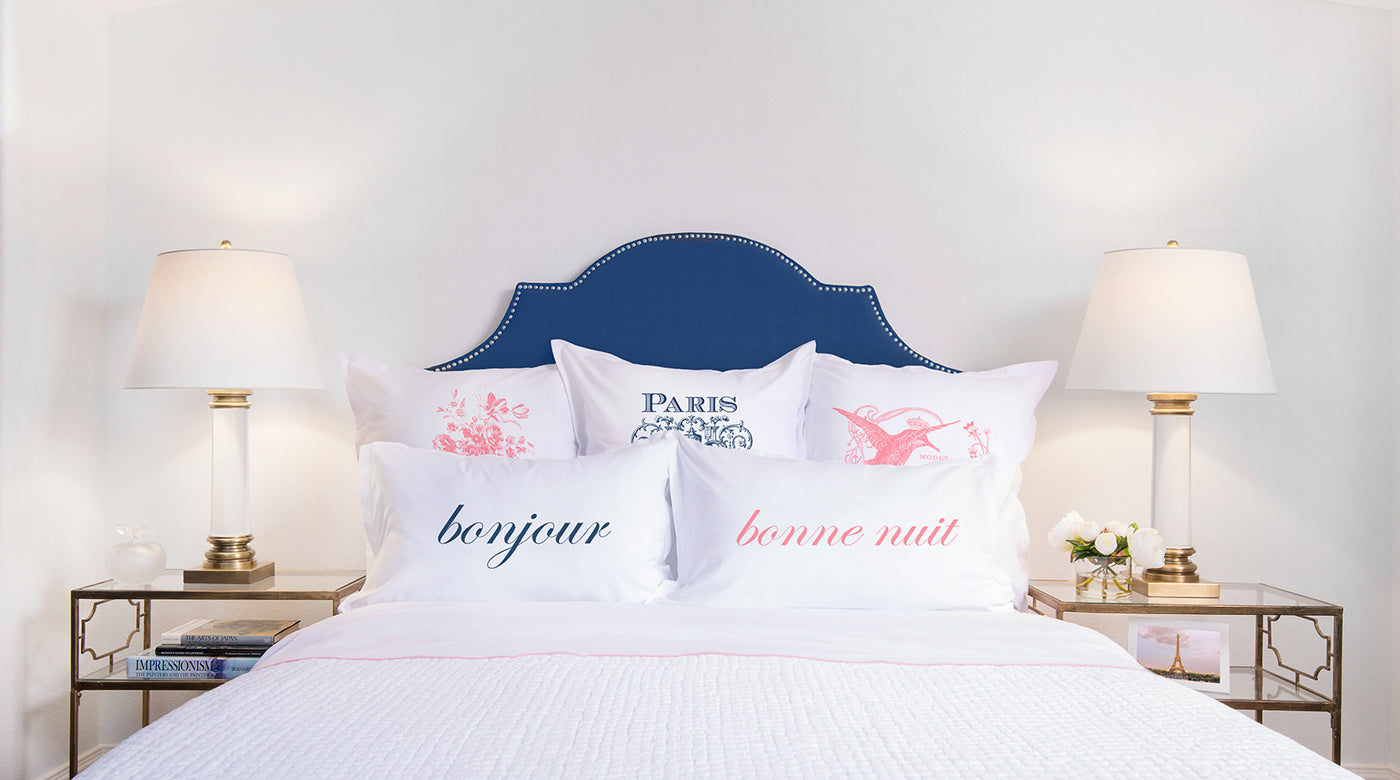 Bonjour, Bonne Nuit - His & Hers Pillowcase Collection-Di Lewis