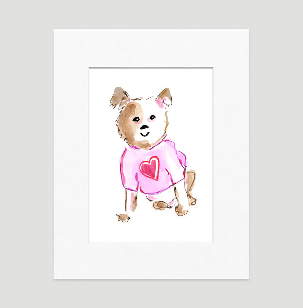 Baxter Bulldog Art Print - Dog Illustrations Wall Art Collection-Di Lewis