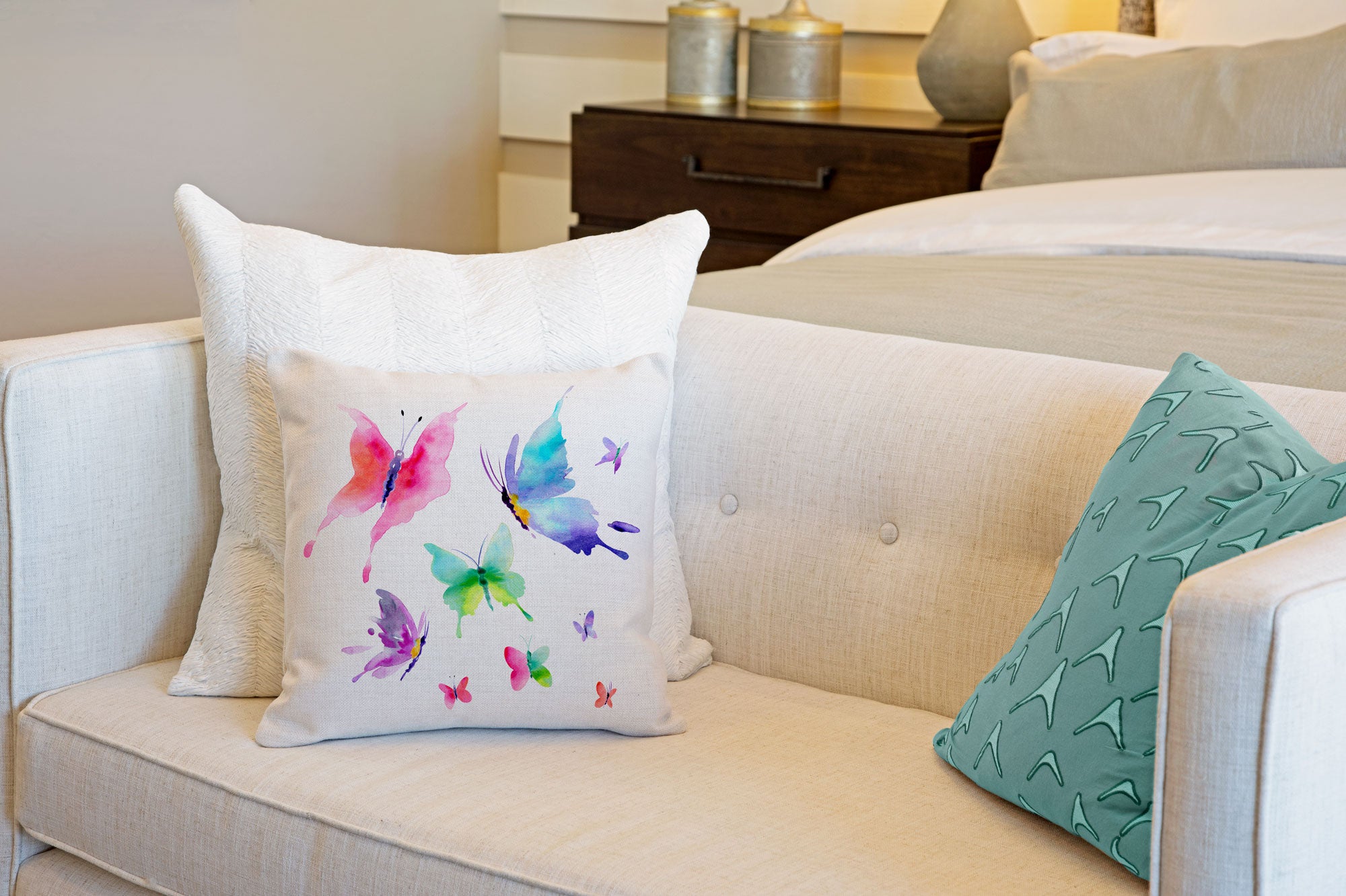 Butterfly Throw Pillow Cover - Decorative Designs Throw Pillow Cover Collection