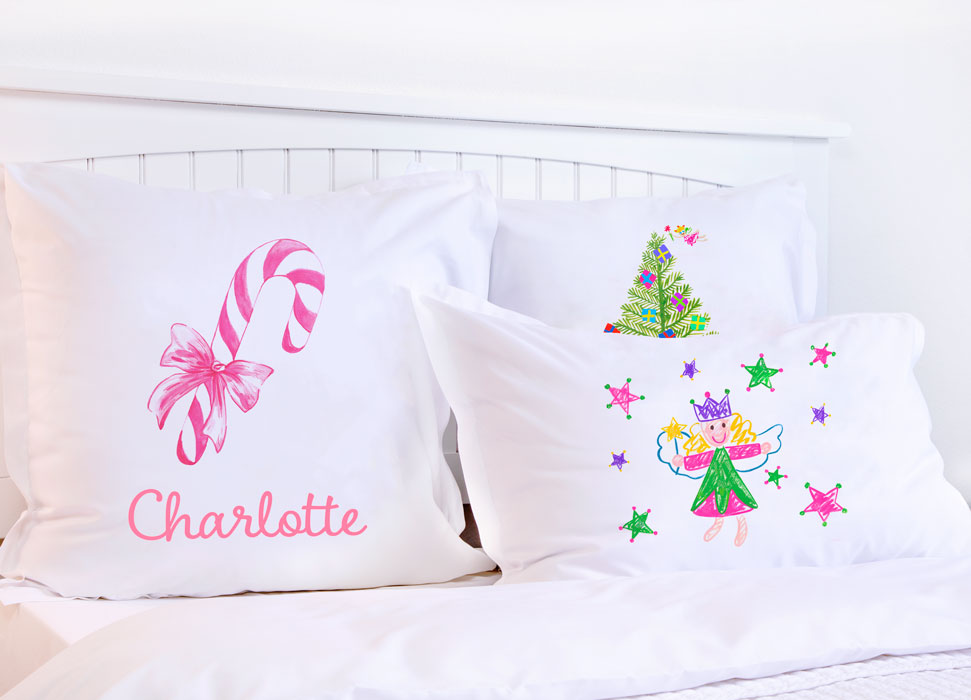 Christmas Candy Canes - Kids Personalized Pillowcase Collection