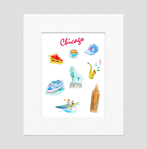 Chicago Art Print - Travel Print Wall Art Collection-Di Lewis