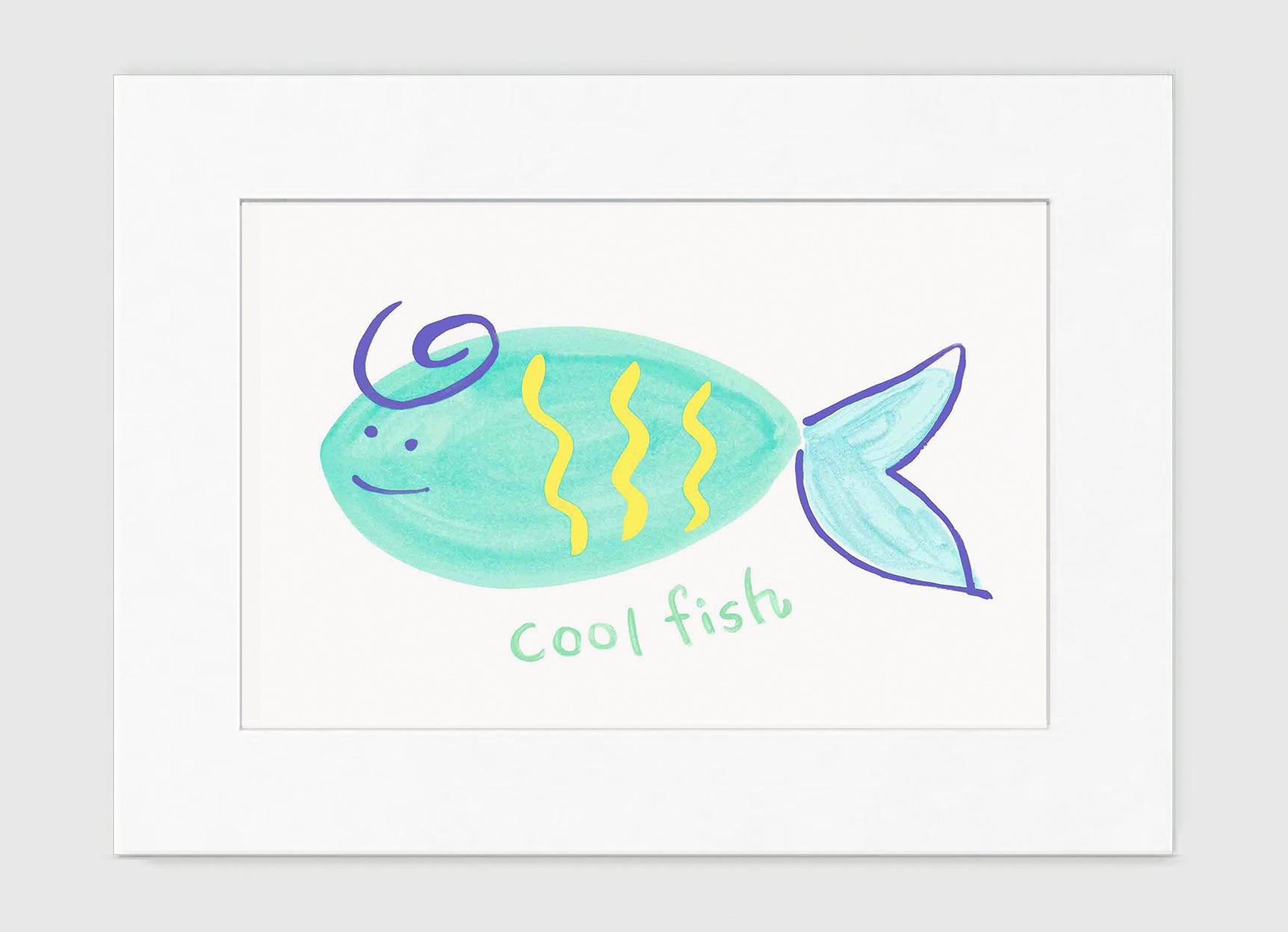 Cool Fish Art Print - Kids Wall Art Collection-Di Lewis