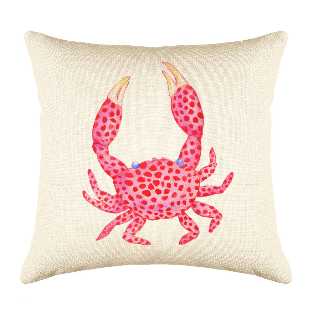 Coral Crab Throw Pillow Cover - Coastal Designs Throw Pillow Cover Collection Coral Crab Throw Pillow Cover - Coastal Designs Throw Pillow Cover Collection-Di Lewis