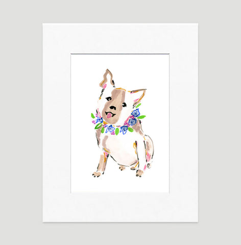 Brandy Bulldog Art Print - Dog Illustrations Wall Art Collection-Di Lewis