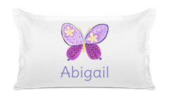 Pink Butterfly  - Personalized Kids Pillowcase Collection