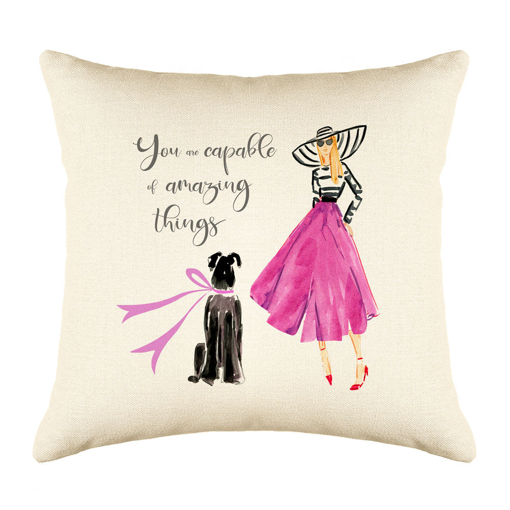 Fabulous Me Throw Pillow Cover - Dog Illustration Throw Pillow Cover Collection-Di Lewis