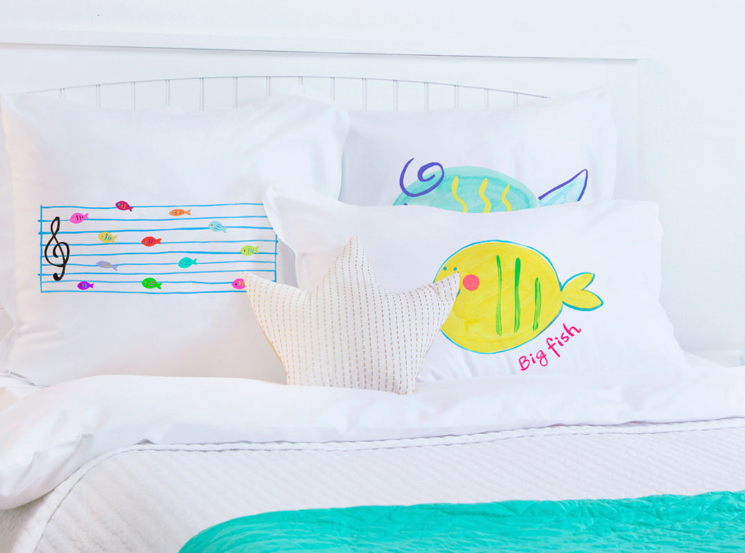 Musical Fish Notes - Personalized Kids Pillowcase Collection