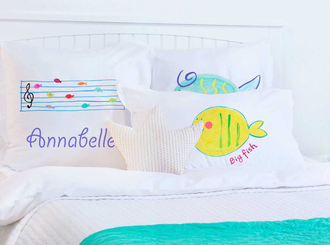 Musical Fish Notes - Personalized Kids Pillowcase Collection