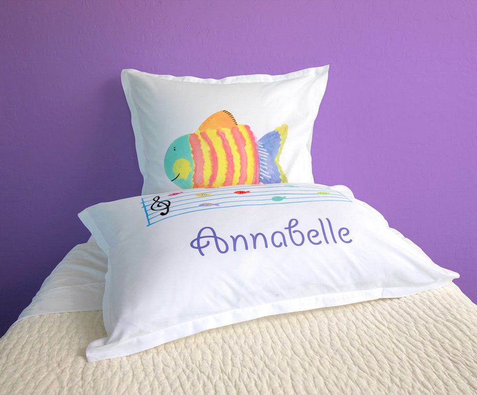 Musical Fish Notes - Personalized Kids Pillowcase Collection