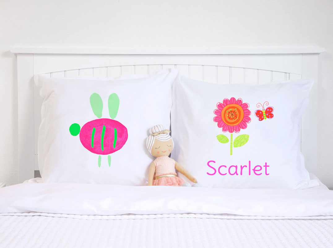 Flower Butterfly - Personalized Kids Pillowcase Collection