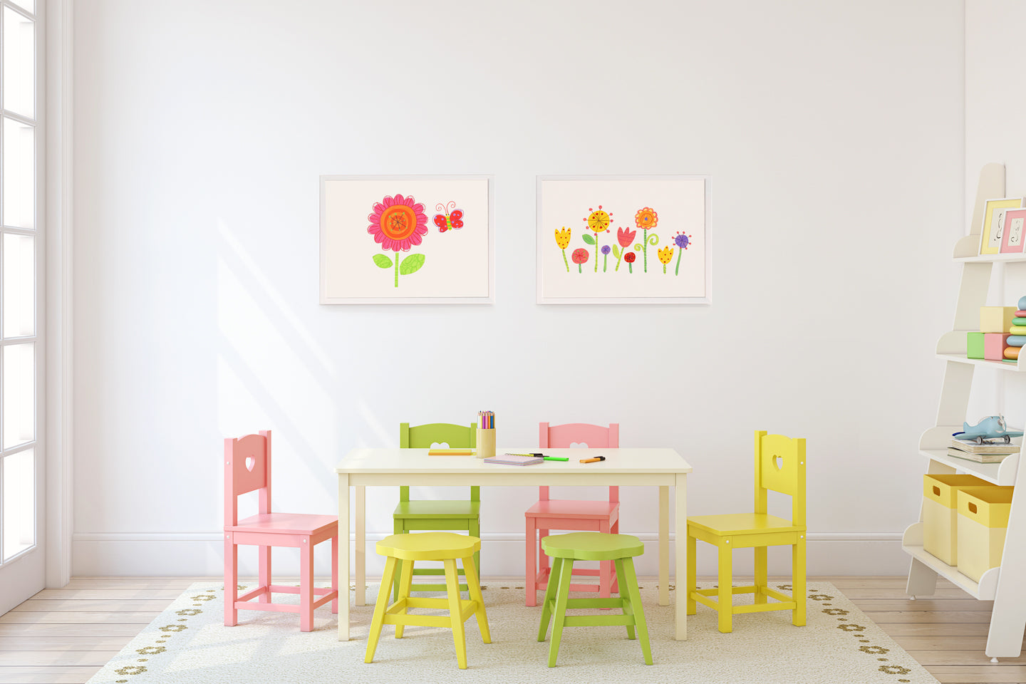 Flower Power Art Print - Kids Wall Art Collection-Di Lewis