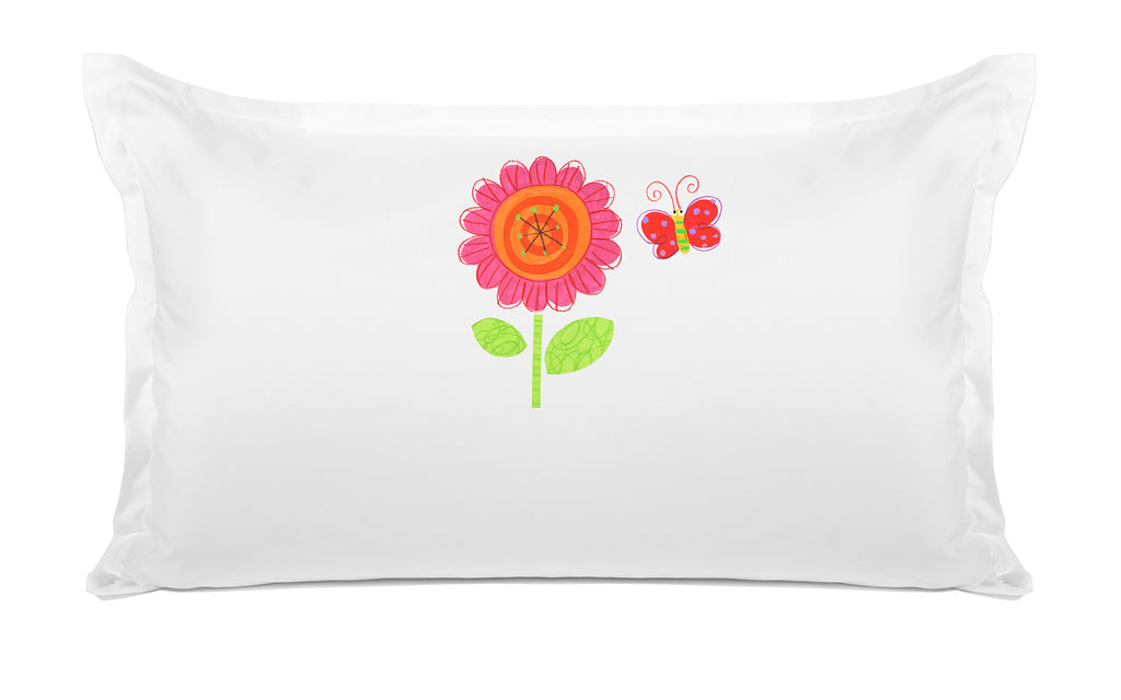 Flower Butterfly - Personalized Kids Pillowcase Collection Flower Butterfly - Personalized Kids Pillowcase Collection
