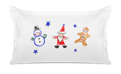 Snowman, Santa, Gingerbread Man - Kids Personalized Pillowcase Collection