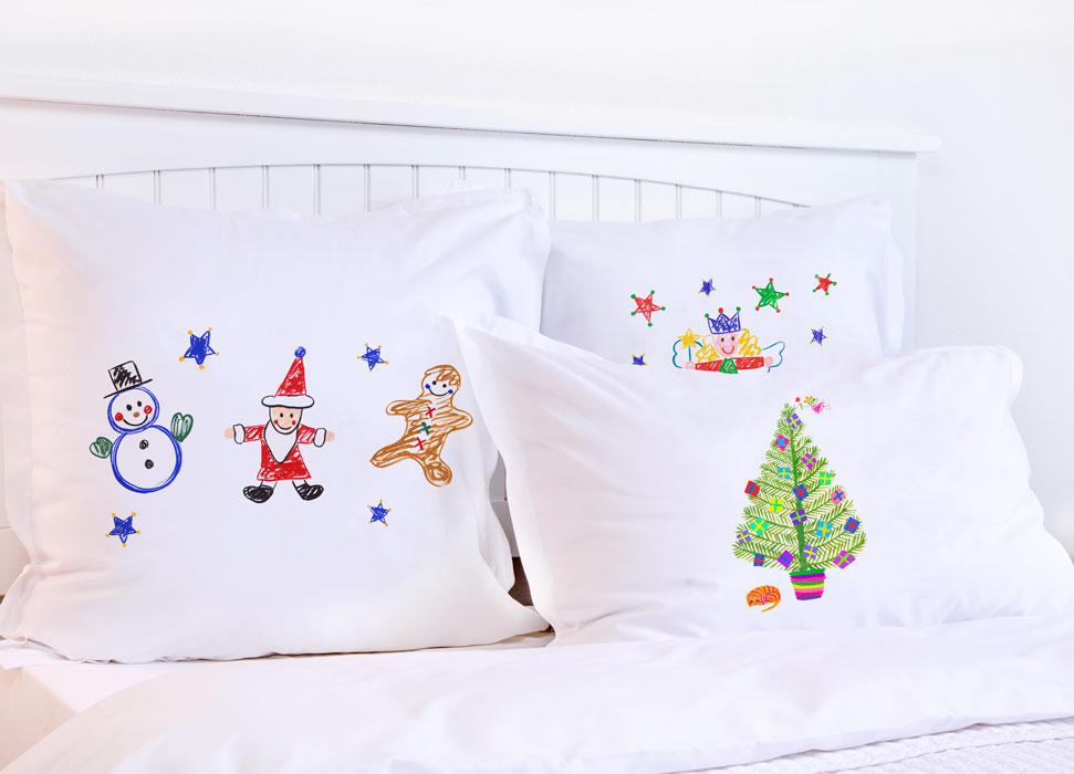 Snowman, Santa, Gingerbread Man - Kids Personalized Pillowcase Collection