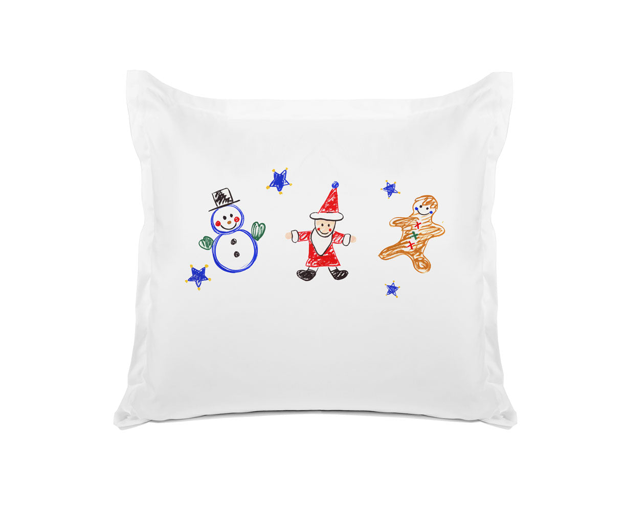 Snowman, Santa, Gingerbread Man - Kids Personalized Pillowcase Collection