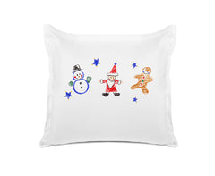 Snowman, Santa, Gingerbread Man - Kids Personalized Pillowcase Collection