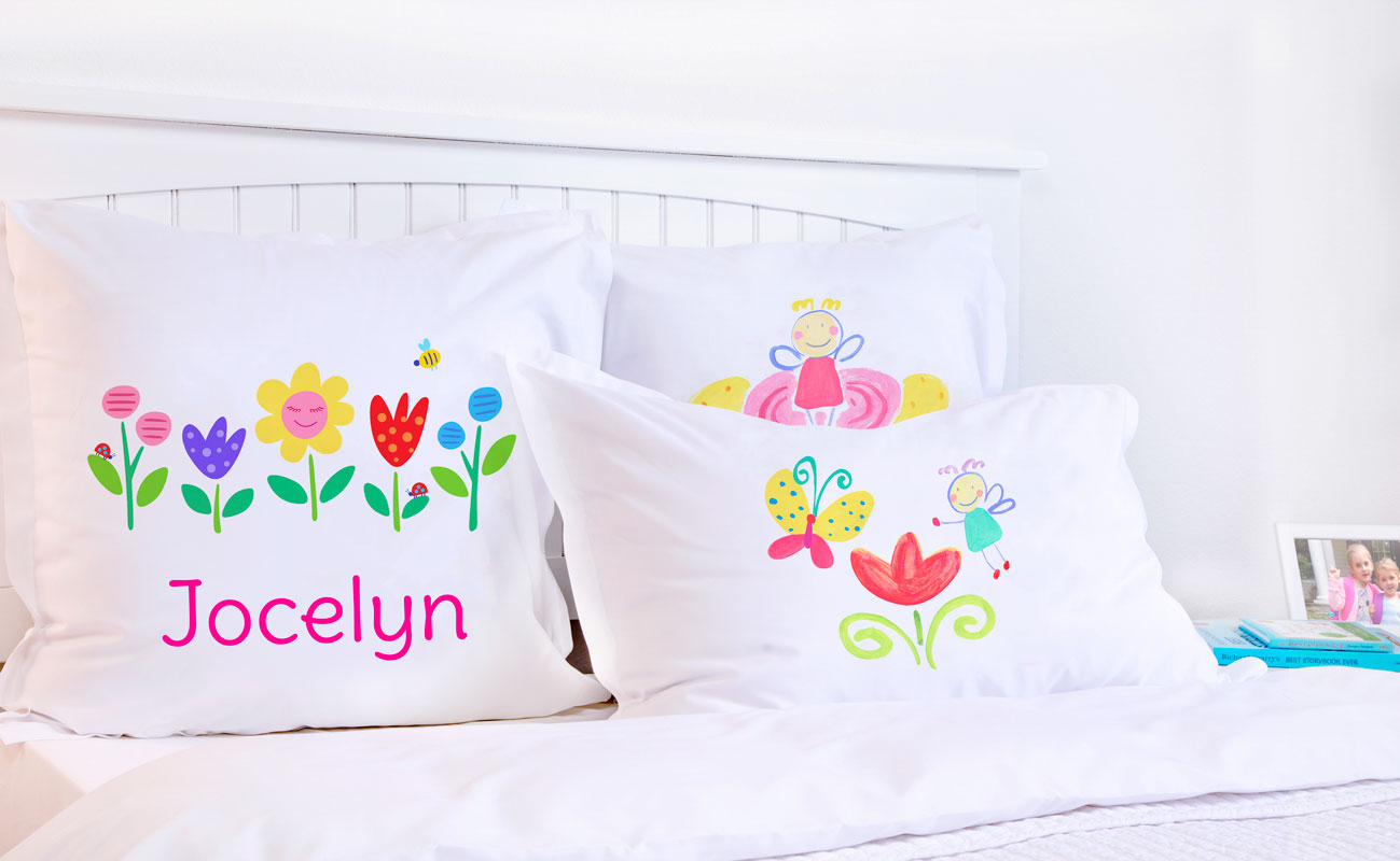 Garden Party - Personalized Kids Pillowcase Collection-Di Lewis