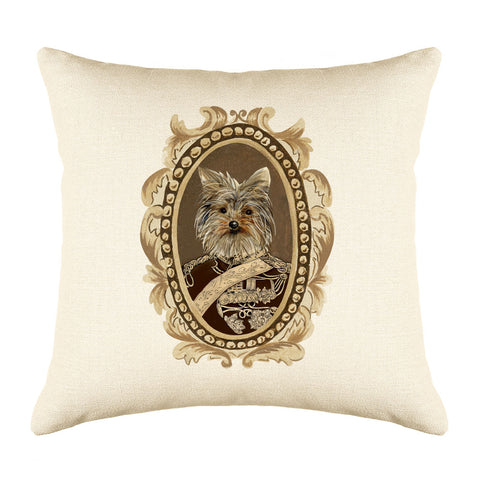 General Yorkie Throw Pillow Cover - Dog Illustration Throw Pillow Cover Collection-Di Lewis