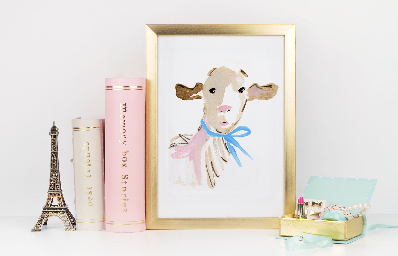 Billy Goat Art Print - Animal Illustrations Wall Art Collection-Di Lewis